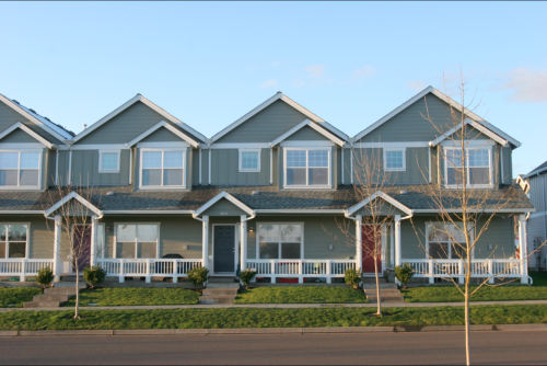 gray colored interlocking homes